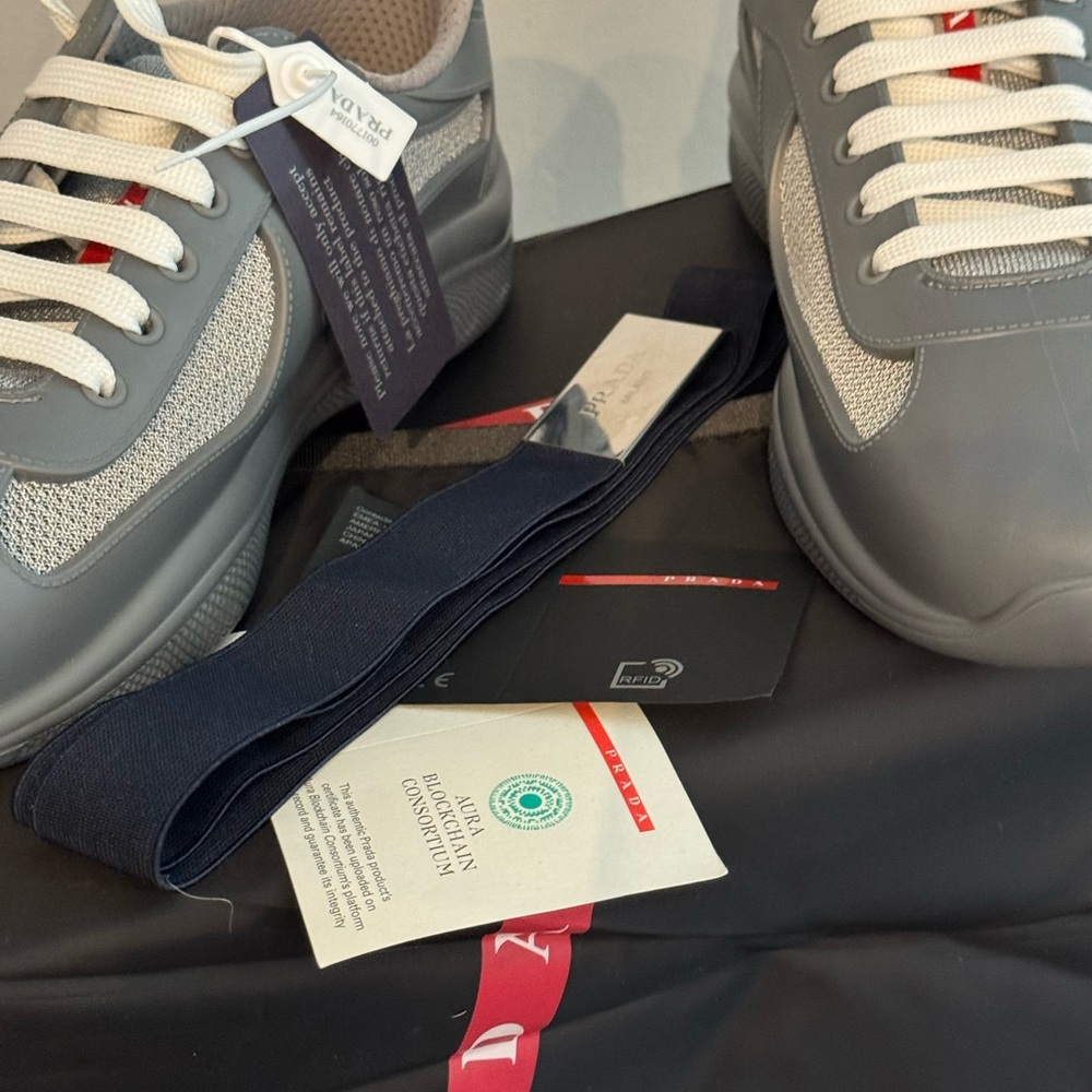 Prada America's Cup Soft rubber and bike fabric sneakers 11/44